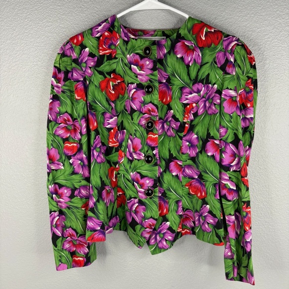Donna Morgan Jackets & Blazers - Vintage Donna Morgan Floral 80s/90s Jacket
